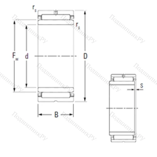 Подшипник игольчатый радиальный NA 5905