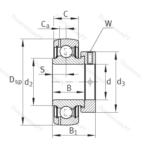 Корпусный подшипник GRAE 25 XL NPP B FA 106 в Перми