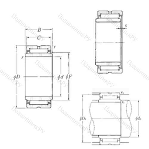 Подшипник игольчатый радиальный MR 142216+MI-101416 от производителя  NTN Подшипник игольчатый радиальный MR 142216+MI-101416 от производителя  NTN