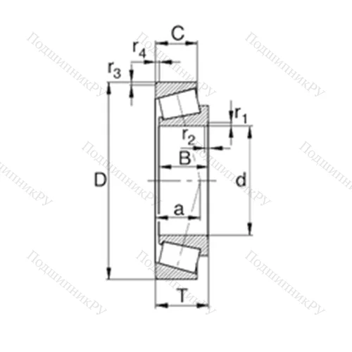 Подшипник роликовый радиально-упорный TR 6513051 от производителя  KBC Подшипник роликовый радиально-упорный TR 6513051 от производителя  KBC