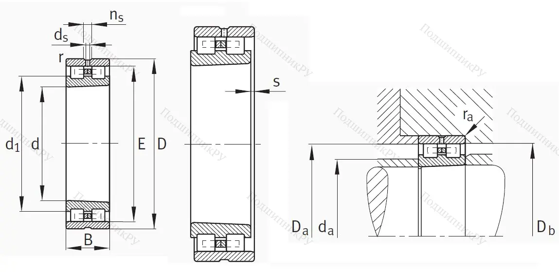 Роликовый цилиндрический подшипник NN 3013 AS-K-M-SP