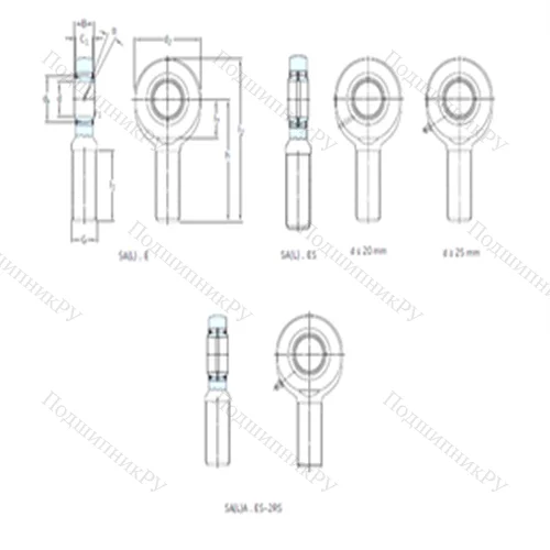 Подшипник скольжения сферический SA 10E от производителя  SKF