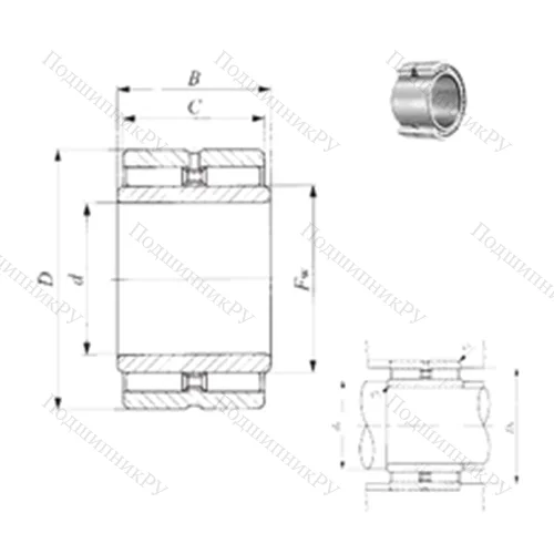 Подшипник игольчатый радиальный GBRI 223520 от производителя  IKO