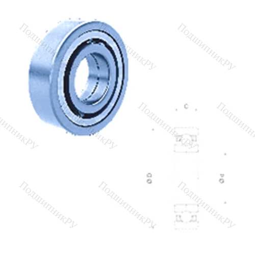 Подшипник шариковый радиально-упорный QJ 208FM/C 3