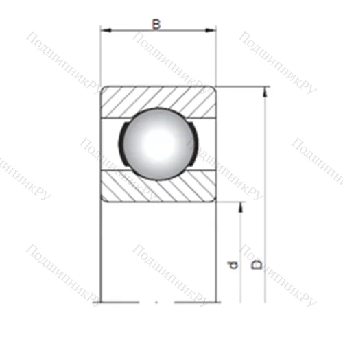 Подшипник шариковый радиальный 619/2 от производителя  CX