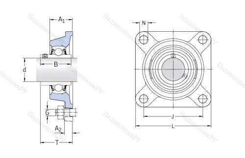Подшипниковый узел FY 45 TF в Перми