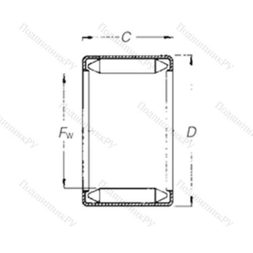 Подшипник игольчатый радиальный DL 17 12