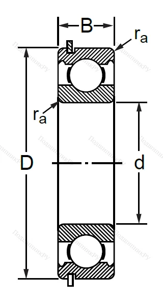 Шариковый однорядный подшипник 50312 (6312 NR) в Перми