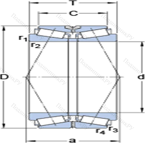 Двухрядные конические роликоподшипники конфигурации TDO 331657 от производителя  SKF