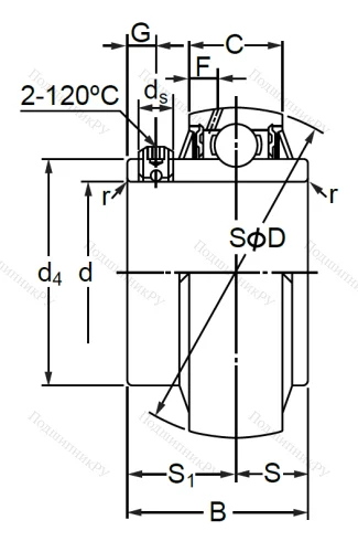 Корпусный подшипник  UCX 16 в Перми