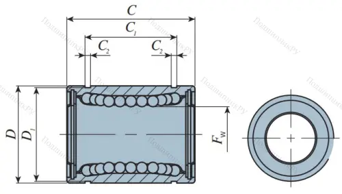 Подшипник LMB 6 UU (IKO) в Перми