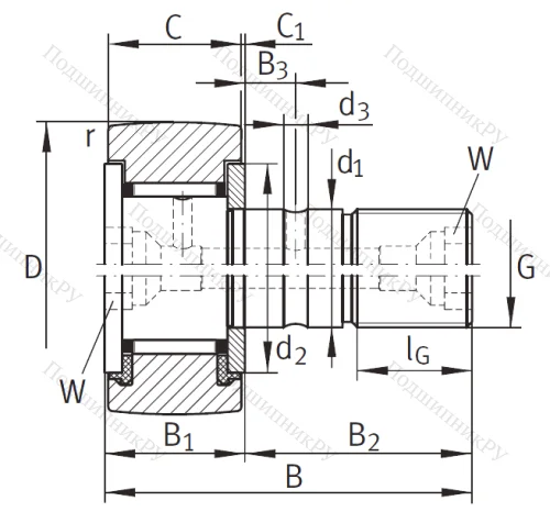 Подшипник KR 35 PP от производителя  INA