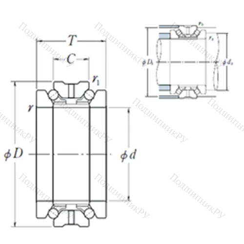 Подшипник шариковый упорно-радиальный 35TAC 20X+L