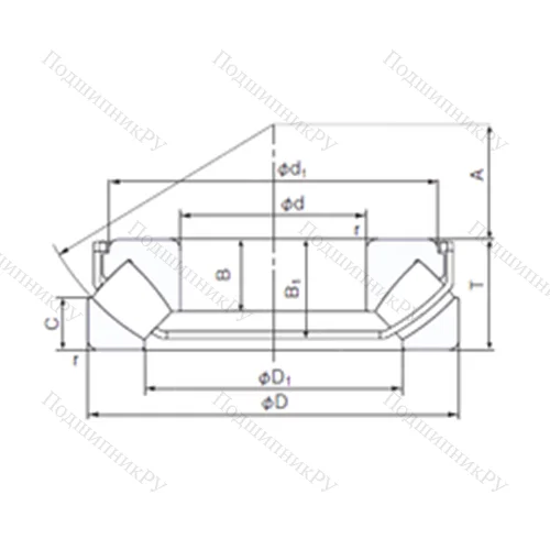 Подшипник роликовый упорно-радиальный 29320EX от производителя  NACHI Подшипник роликовый упорно-радиальный 29320EX от производителя  NACHI