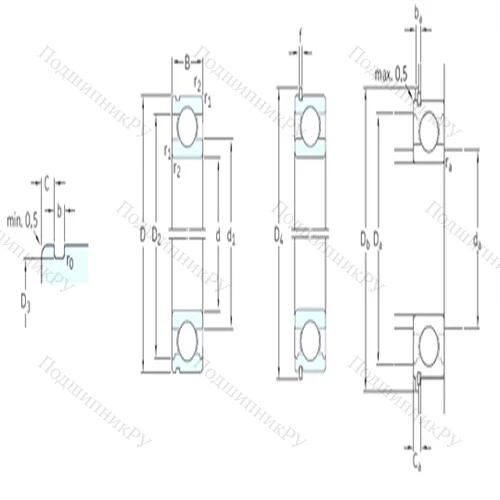 Подшипник шариковый радиальный 6409NR