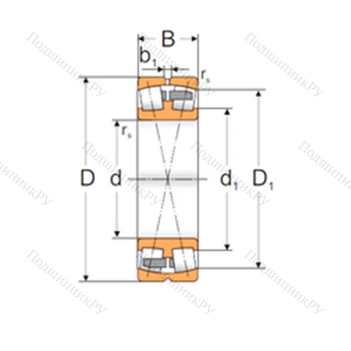 Подшипник роликовый радиальный самоцентрирующийся 22217 MBW 33