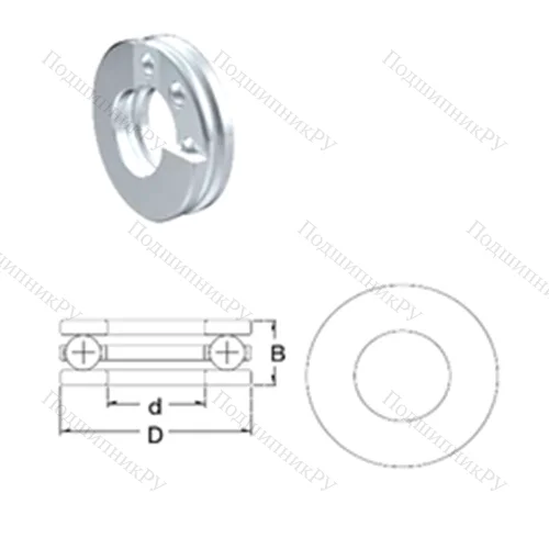 Подшипник шариковый упорный F 4-9 от производителя  ZEN