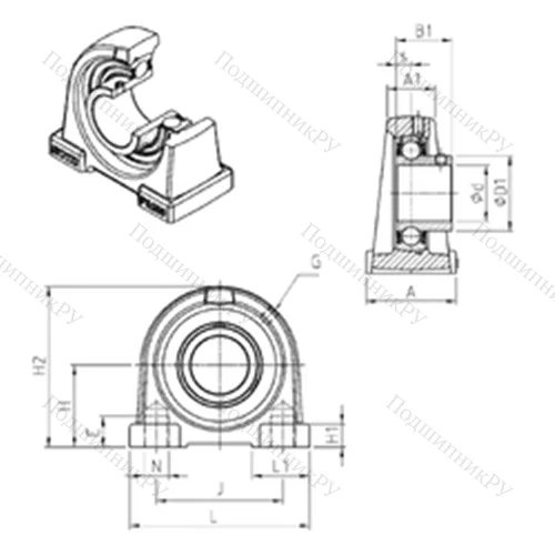 Подшипниковый узел шариковый радиальный