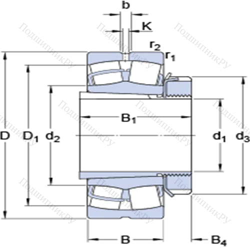 Сферические роликоподшипники на закрепительной втулке 21307 CCK + H 307 от производителя  SKF