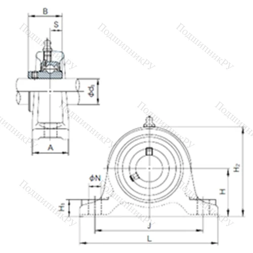 Подшипниковый узел шариковый радиальный UCIP 213