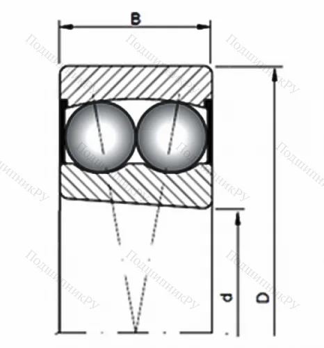 Двухрядный шариковый подшипник 2206 K 2RSTNG от производителя  NSK