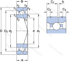 Подшипник 71924 ACB/HCP 4AL