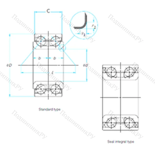 Подшипник шариковый радиально-упорный 3198750