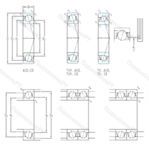 Подшипник шариковый радиально-упорный 71818 ACD/HCP 4 от производителя  SKF
