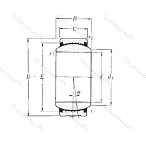 Подшипник скольжения сферический SAR 1-50SS