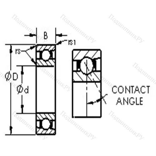 Подшипники шариковые радиально-упорные 71821AC от производителя  AST