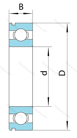 Шариковый однорядный подшипник 50316 (6316 N) в Перми