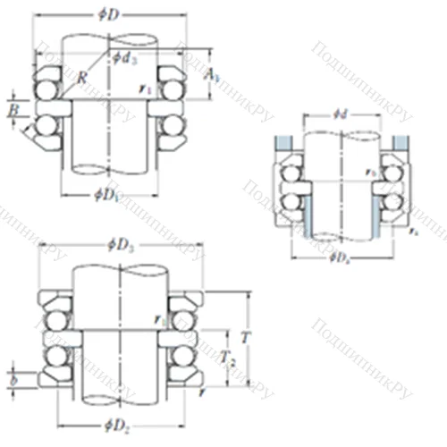 Подшипник шариковый упорный 54236XU