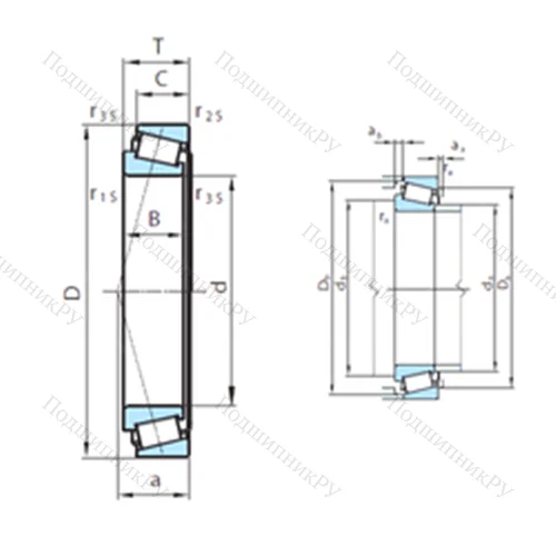 Подшипник роликовый радиально-упорный PSL 611-300-1