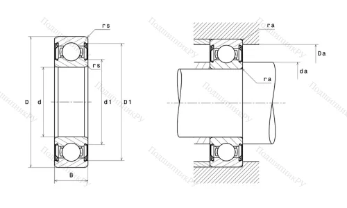 Низкотемпературный подшипник 6005 LTZZ от производителя  SNR
