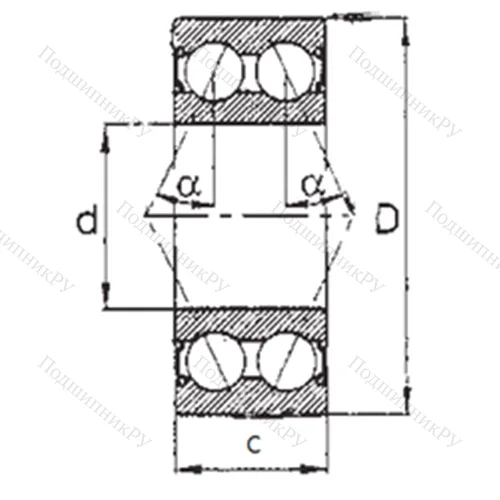 Подшипник шариковый радиально-упорный 5215-2RS
