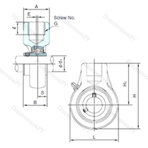 Подшипниковый узел шариковый радиальный UCECH 203