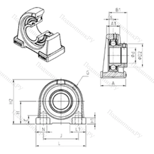 Подшипниковый узел шариковый радиальный