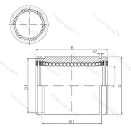 Подшипник шариковый линейный KB 2558UU от производителя  CX
