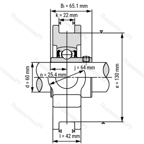 Подшипниковый узел UCT 314 - Вал: 70 мм от производителя  LPZ