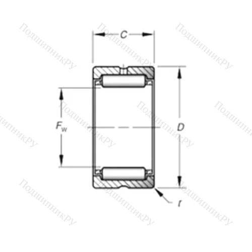 Подшипник игольчатый радиальный HJ-405228 от производителя  TIMKEN Подшипник игольчатый радиальный HJ-405228 от производителя  TIMKEN