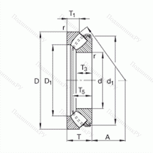 Подшипник роликовый упорно-радиальный сферический 29320-E 1 от производителя  FAG Подшипник роликовый упорно-радиальный сферический 29320-E 1 от производителя  FAG