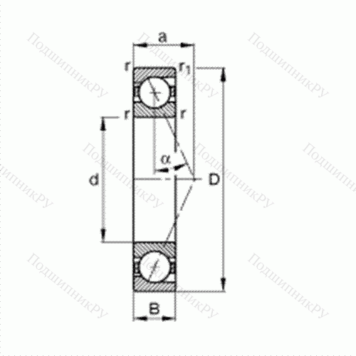 Подшипник шпиндельный B 7236-E-T-P 4S от производителя  FAG Подшипник шпиндельный B 7236-E-T-P 4S от производителя  FAG
