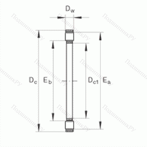 Подшипник роликовый упорный K 81126-TV от производителя  INA Подшипник роликовый упорный K 81126-TV от производителя  INA