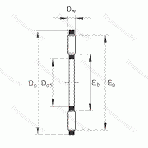 Подшипник роликовый упорный игольчатый AXK 0821-TV