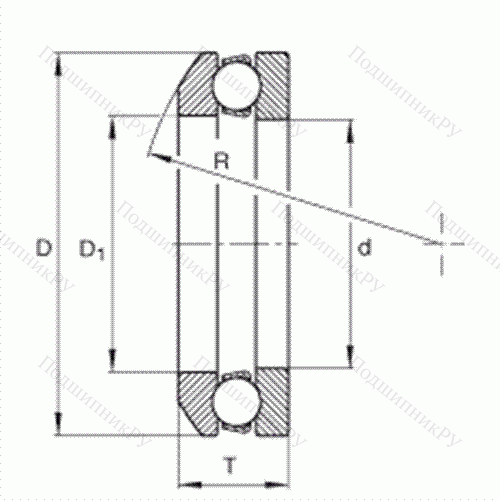 Подшипник шариковый упорный 4105