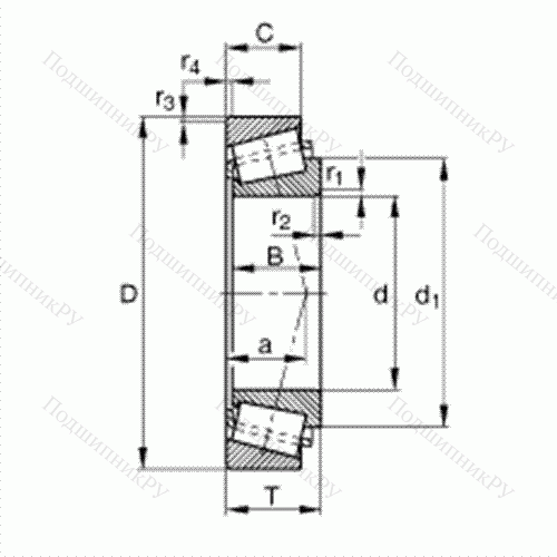 Подшипник роликовый конический T 5ED 060 от производителя  FAG Подшипник роликовый конический T 5ED 060 от производителя  FAG