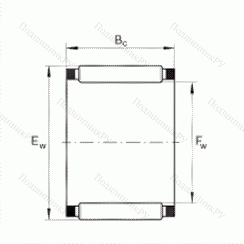 Подшипник роликовый игольчатый без колец K 15X 21X 21 от производителя  INA