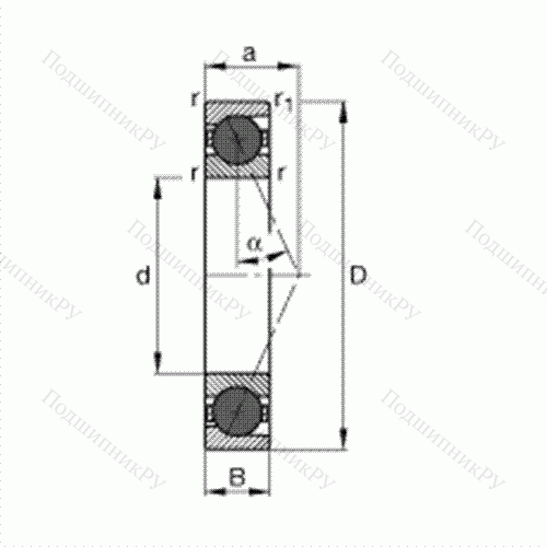 Подшипник шпиндельный HCB 7203-E-T-P 4S от производителя  FAG Подшипник шпиндельный HCB 7203-E-T-P 4S от производителя  FAG