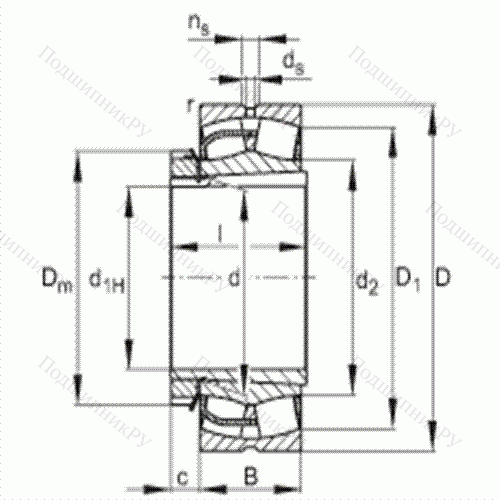 Подшипник роликовый самоустанавливающийся 23140-E 1-K + H 3140 от производителя  FAG Подшипник роликовый самоустанавливающийся 23140-E 1-K + H 3140 от производителя  FAG
