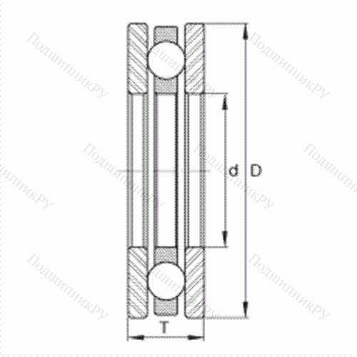 Подшипник шариковый упорный FT 25